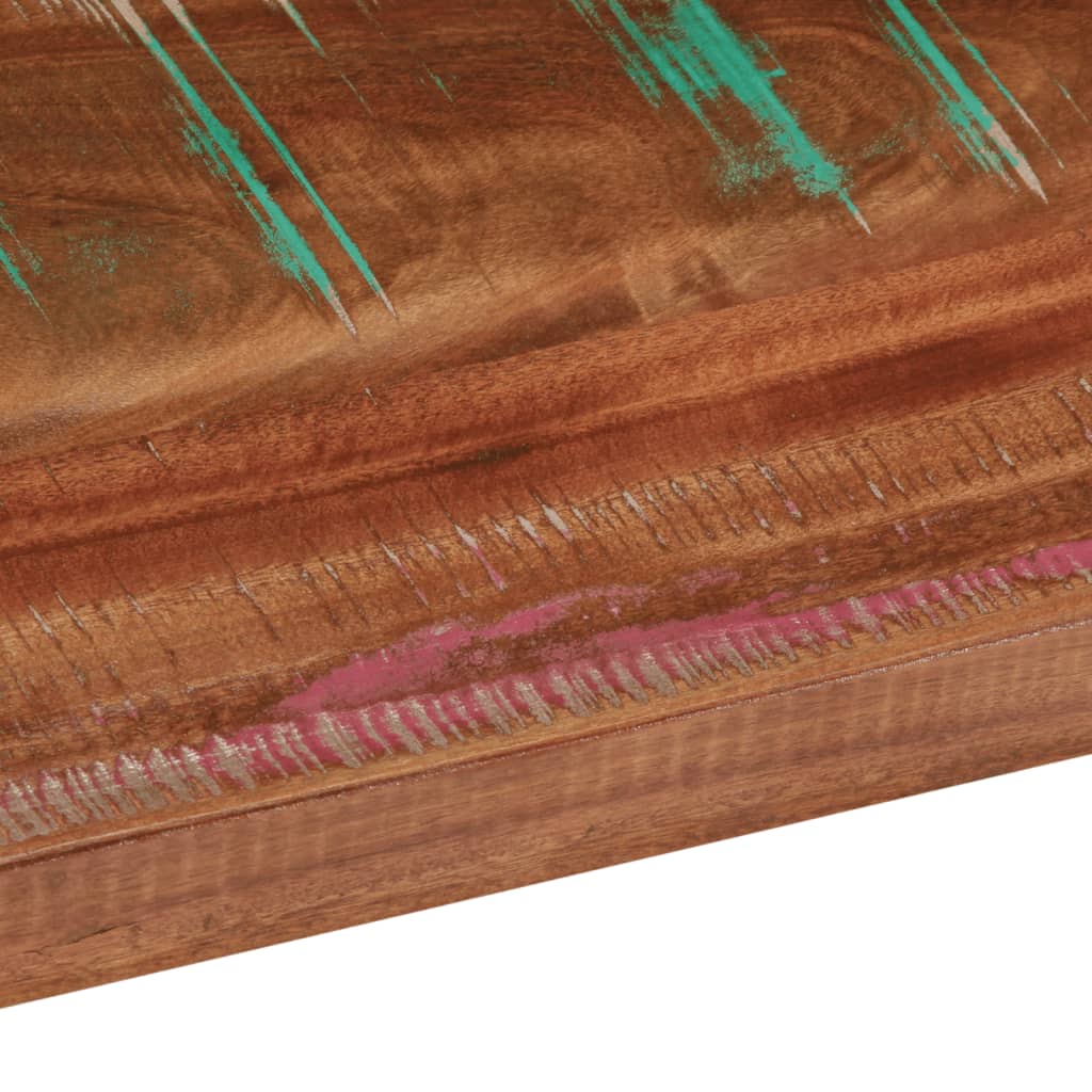 Tafelblad rechthoekig 90x80x3,8 cm massief gerecycled hout