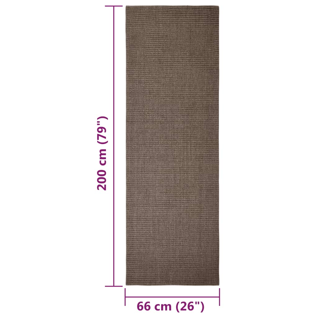 Sisalmat voor krabpaal 66x200 cm bruin Accessoires voor kattenmeubels | Creëer jouw Trendy Thuis | Gratis bezorgd & Retour | Trendy.nl