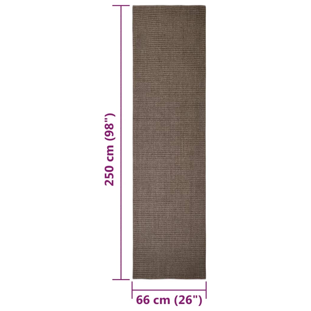 Sisalmat voor krabpaal 66x250 cm bruin Accessoires voor kattenmeubels | Creëer jouw Trendy Thuis | Gratis bezorgd & Retour | Trendy.nl