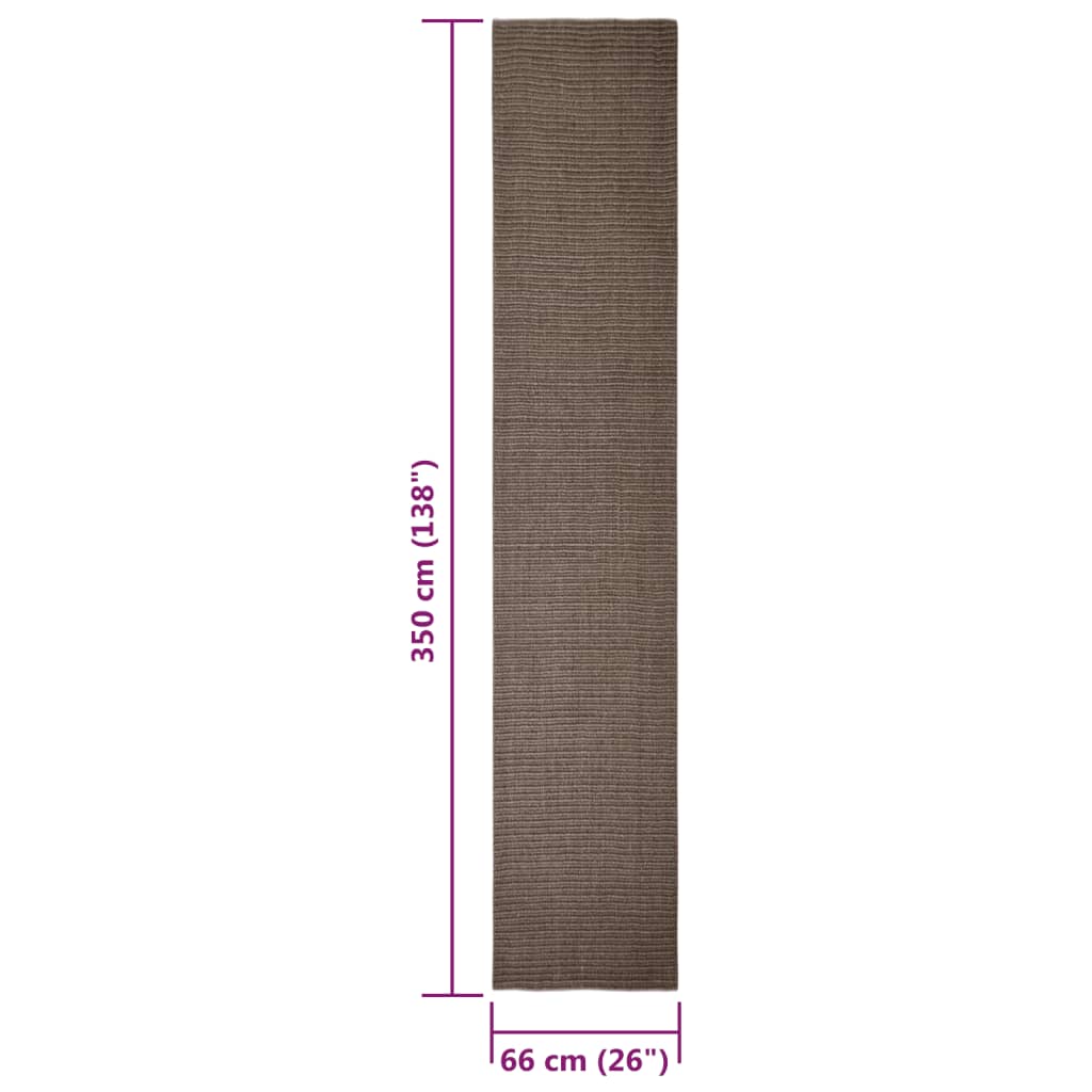 Sisalmat voor krabpaal 66x350 cm bruin Accessoires voor kattenmeubels | Creëer jouw Trendy Thuis | Gratis bezorgd & Retour | Trendy.nl