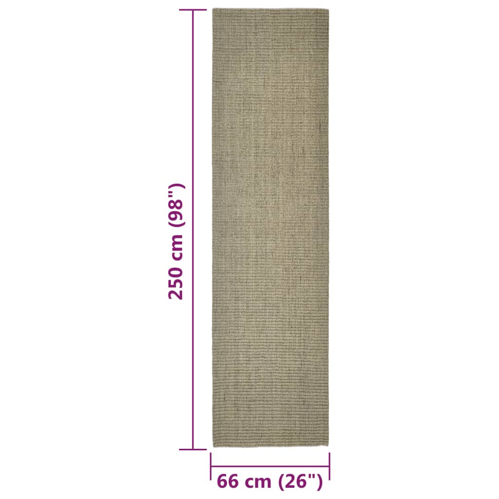 Sisalmat voor krabpaal 66x250 cm taupe Accessoires voor kattenmeubels | Creëer jouw Trendy Thuis | Gratis bezorgd & Retour | Trendy.nl