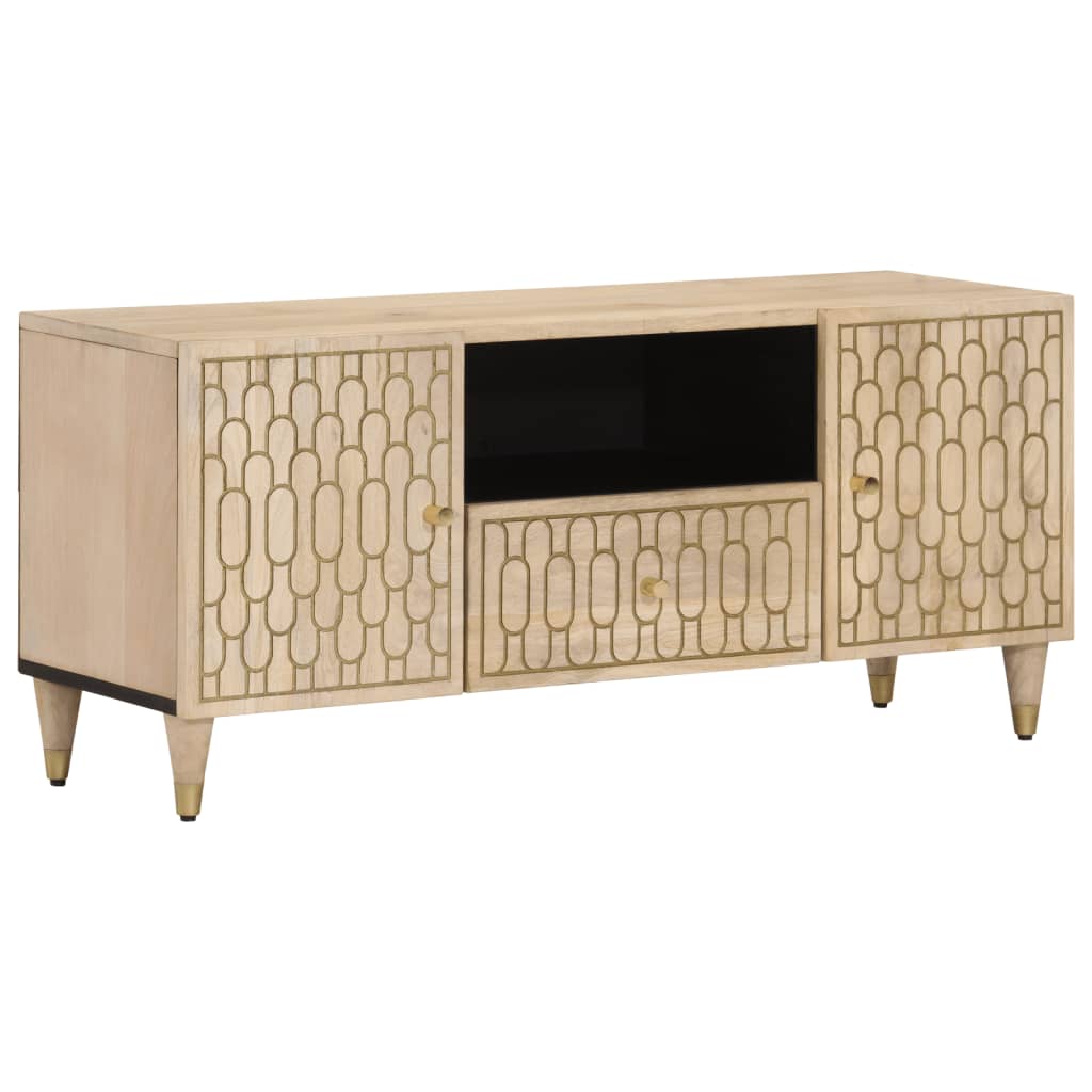 Tv-meubel 105x33x46cm massief mangohout Tv-meubels | Creëer jouw Trendy Thuis | Gratis bezorgd & Retour | Trendy.nl