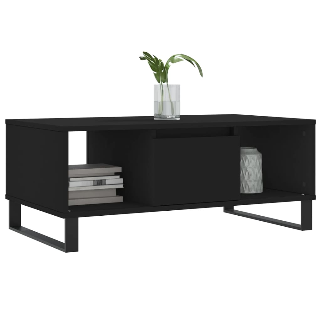 Salontafel 90x50x36,5 cm bewerkt hout zwart Salontafels | Creëer jouw Trendy Thuis | Gratis bezorgd & Retour | Trendy.nl