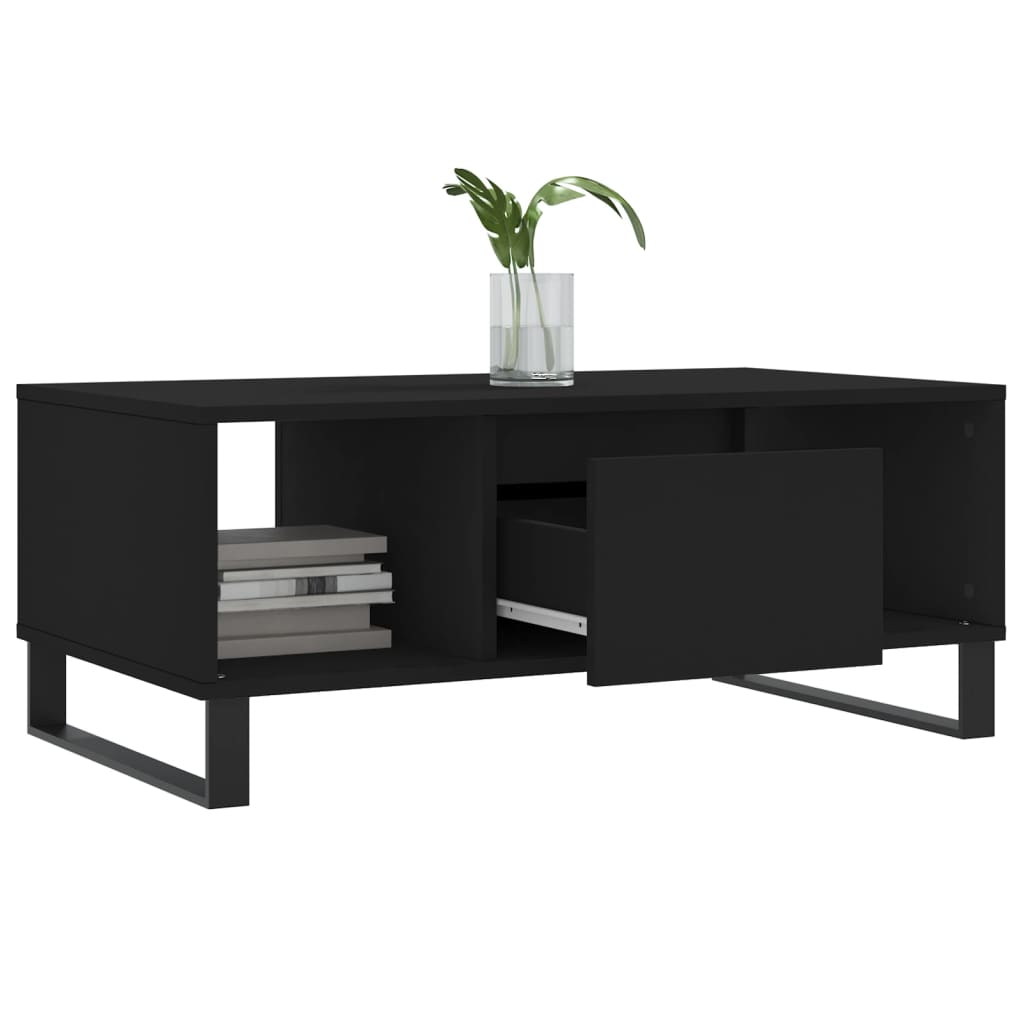 Salontafel 90x50x36,5 cm bewerkt hout zwart Salontafels | Creëer jouw Trendy Thuis | Gratis bezorgd & Retour | Trendy.nl