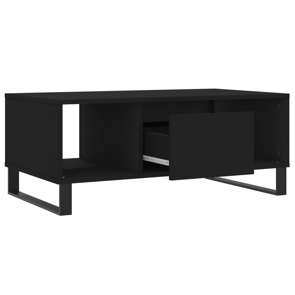 Salontafel 90x50x36,5 cm bewerkt hout zwart Salontafels | Creëer jouw Trendy Thuis | Gratis bezorgd & Retour | Trendy.nl