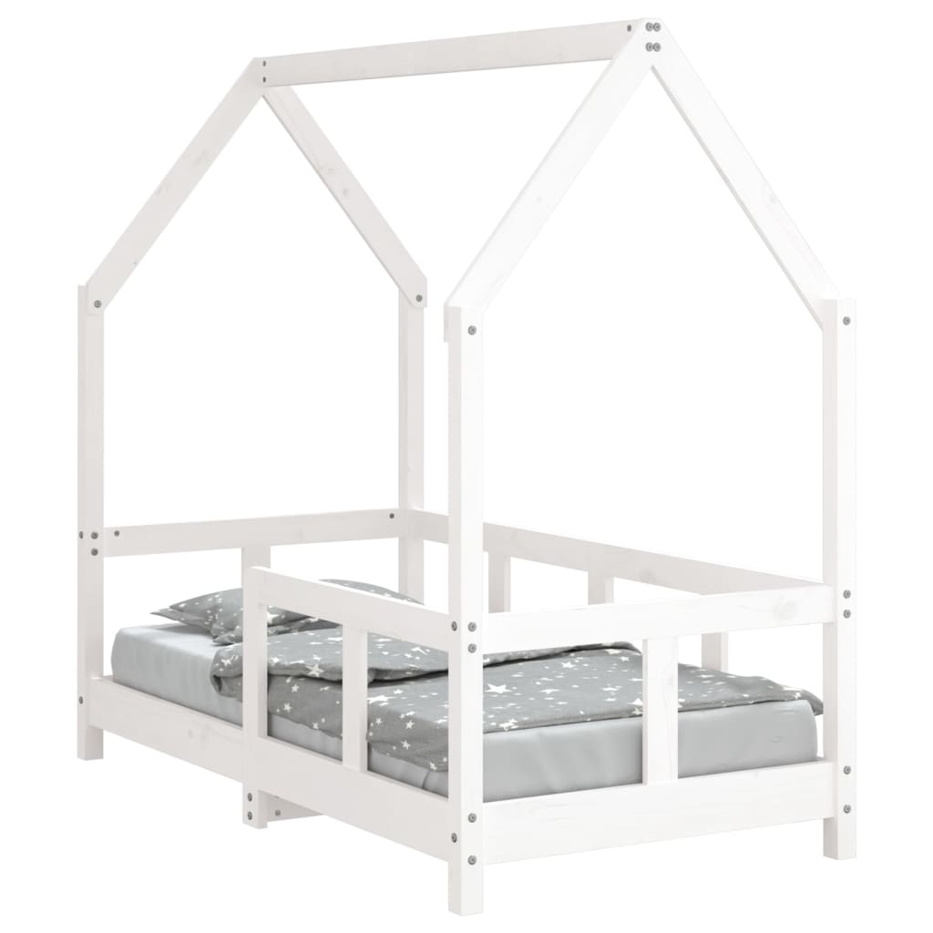 Kinderbedframe 70x140 cm massief grenenhout wit Peuter- & kinderbedden | Creëer jouw Trendy Thuis | Gratis bezorgd & Retour | Trendy.nl