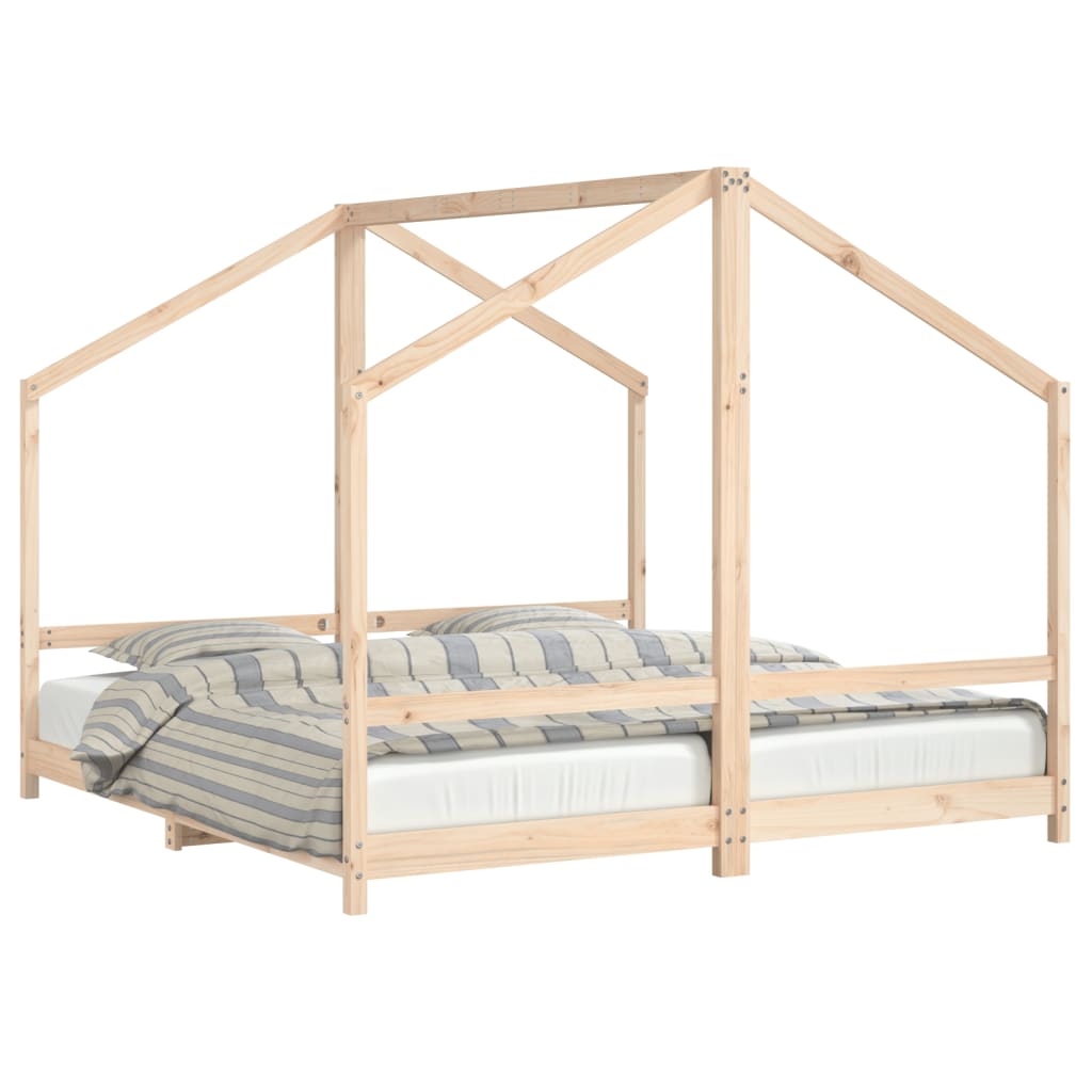 Kinderbedframe 2x(90x190) cm massief grenenhout Peuter- & kinderbedden | Creëer jouw Trendy Thuis | Gratis bezorgd & Retour | Trendy.nl