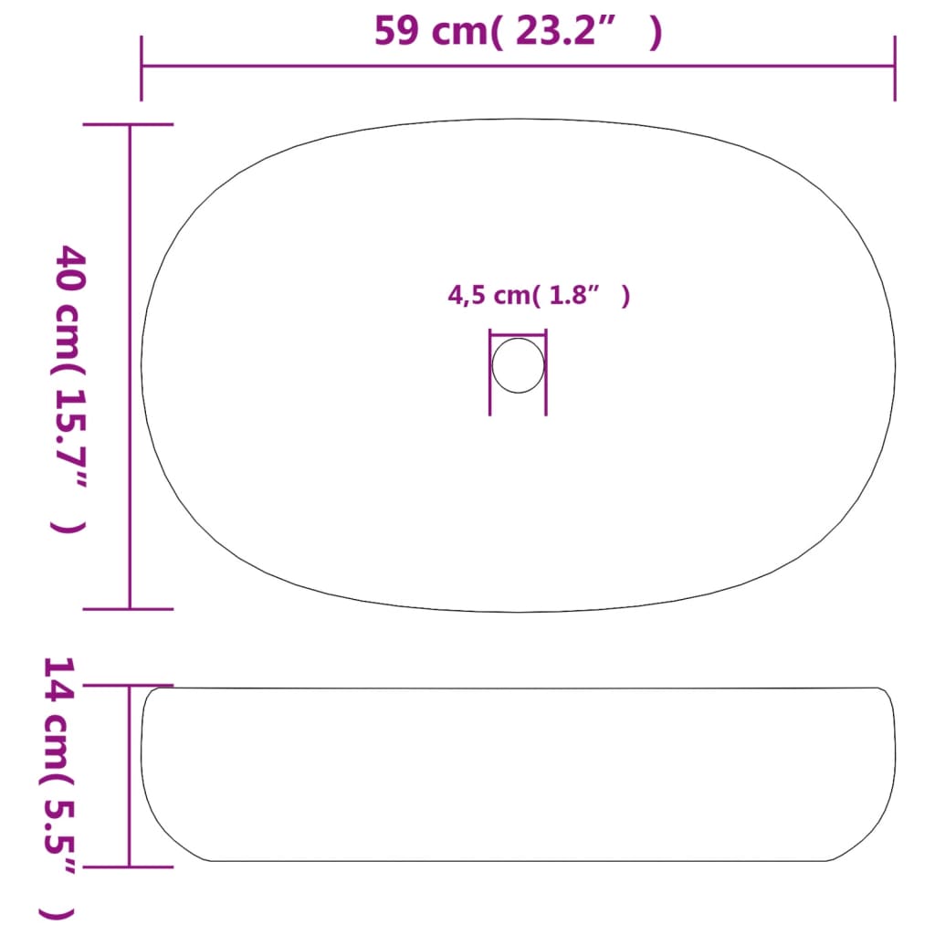 Opzetwasbak ovaal 59x40x14 cm keramiek zandkleurig en bruin Gootstenen voor badkamers | Creëer jouw Trendy Thuis | Gratis bezorgd & Retour | Trendy.nl