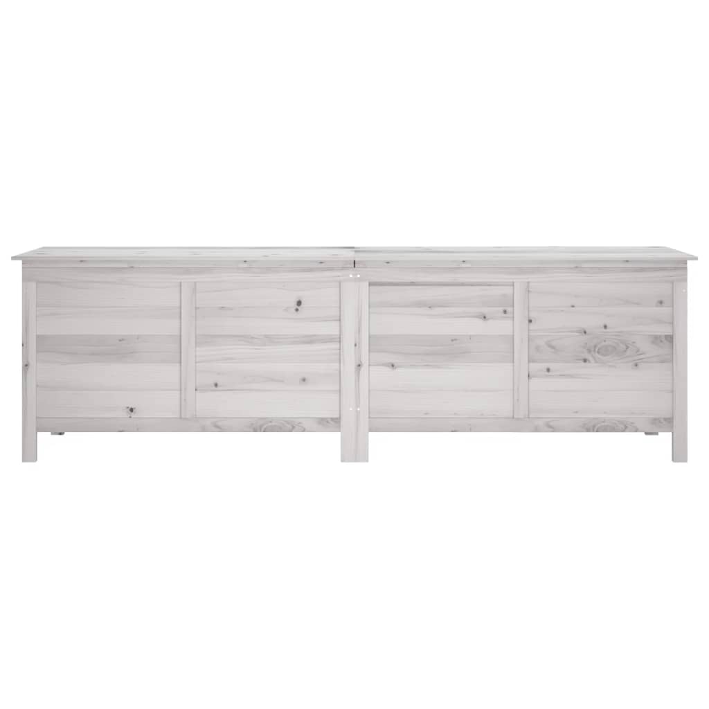 Tuinbox 198,5x50x56,5 cm massief vurenhout wit Opbergboxen voor buiten | Creëer jouw Trendy Thuis | Gratis bezorgd & Retour | Trendy.nl