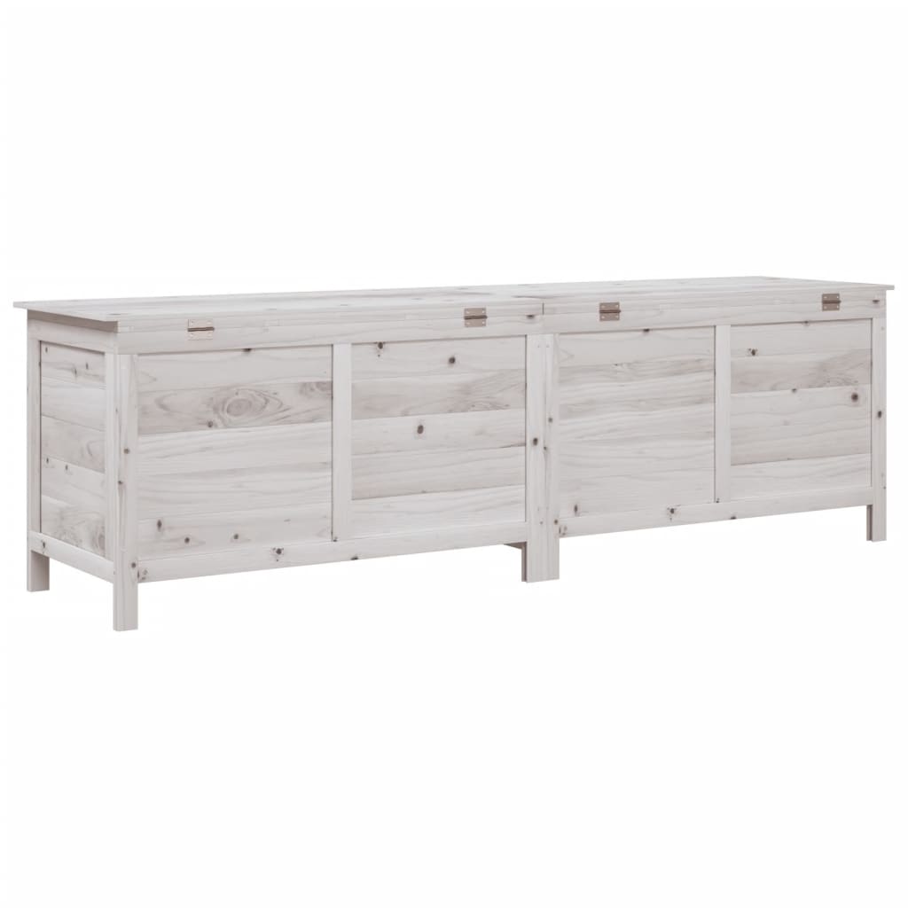 Tuinbox 198,5x50x56,5 cm massief vurenhout wit Opbergboxen voor buiten | Creëer jouw Trendy Thuis | Gratis bezorgd & Retour | Trendy.nl