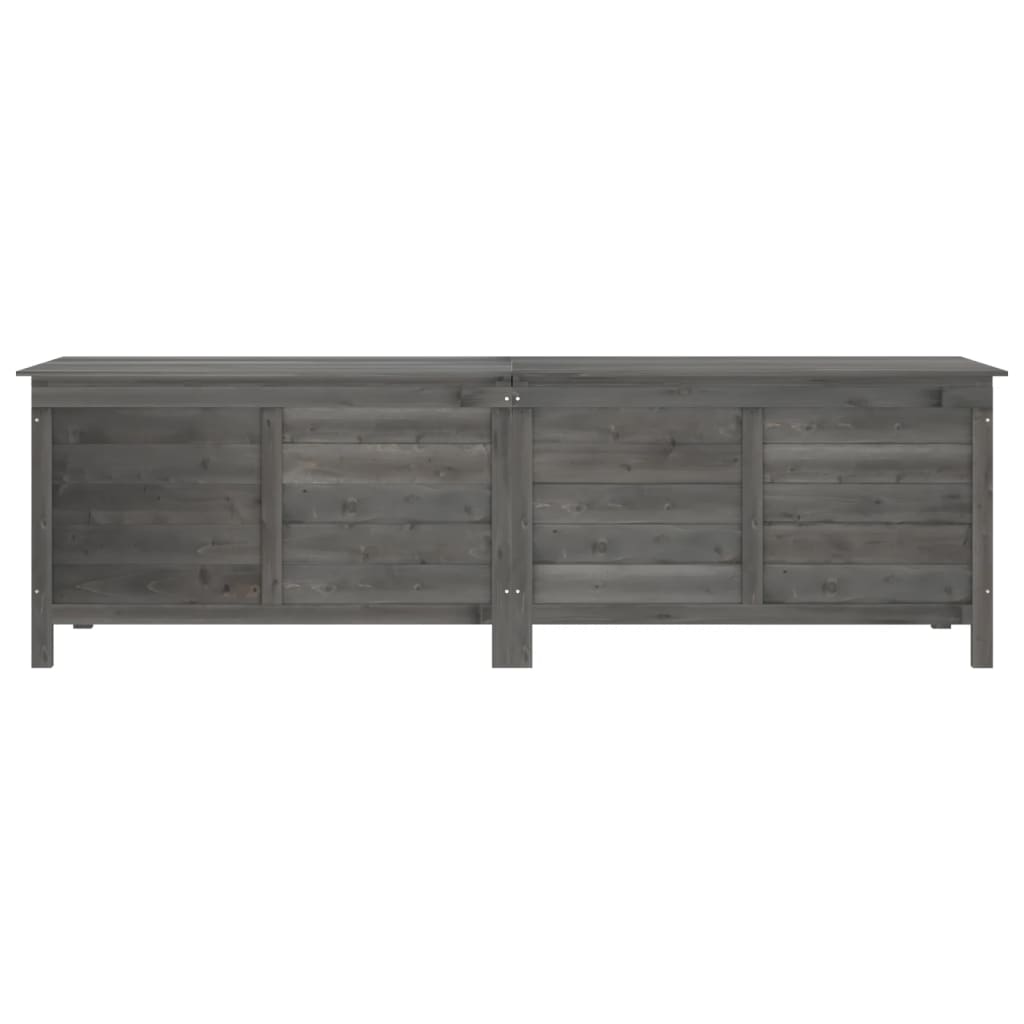 Tuinbox 198,5x50x56,5 cm massief vurenhout antracietkleurig Opbergboxen voor buiten | Creëer jouw Trendy Thuis | Gratis bezorgd & Retour | Trendy.nl