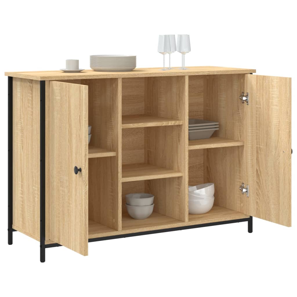 Dressoir 100x35x70 cm bewerkt hout sonoma eikenkleurig Dressoirs & buffetkasten | Creëer jouw Trendy Thuis | Gratis bezorgd & Retour | Trendy.nl