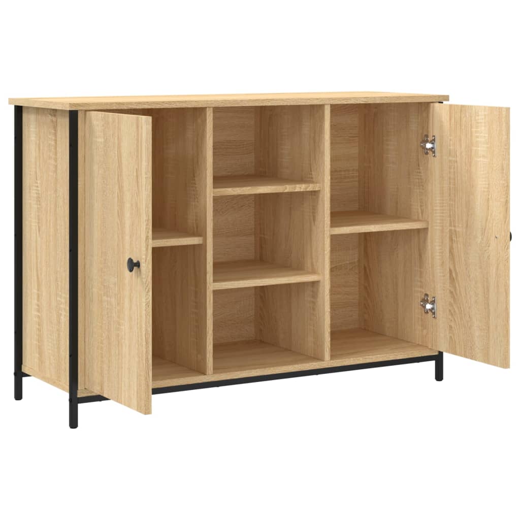 Dressoir 100x35x70 cm bewerkt hout sonoma eikenkleurig Dressoirs & buffetkasten | Creëer jouw Trendy Thuis | Gratis bezorgd & Retour | Trendy.nl