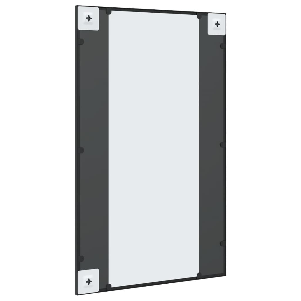 Wandspiegel rechthoekig 50x80 cm ijzer zwart Spiegels | Creëer jouw Trendy Thuis | Gratis bezorgd & Retour | Trendy.nl