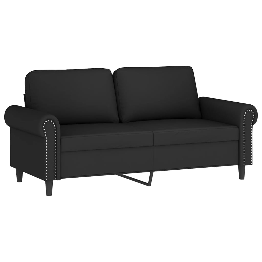 Tweezitsbank 140 cm fluweel zwart Banken | Creëer jouw Trendy Thuis | Gratis bezorgd & Retour | Trendy.nl