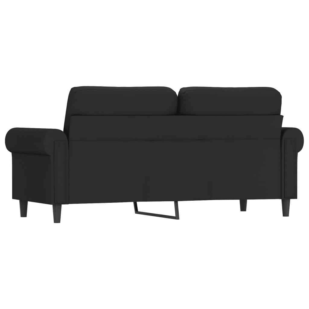 Tweezitsbank 140 cm fluweel zwart Banken | Creëer jouw Trendy Thuis | Gratis bezorgd & Retour | Trendy.nl