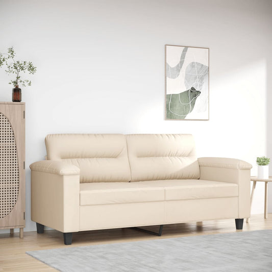 Tweezitsbank 140 cm microvezelstof beige