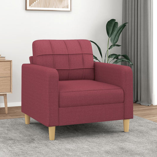 Fauteuil 60 cm stof wijnrood