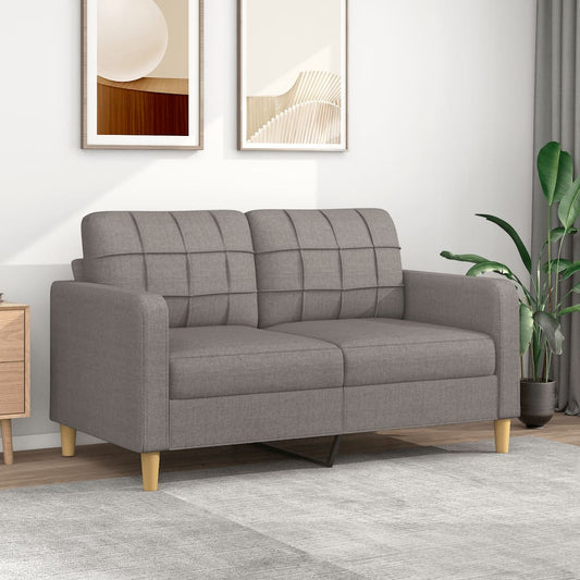 Tweezitsbank 140 cm stof taupe Banken | Creëer jouw Trendy Thuis | Gratis bezorgd & Retour | Trendy.nl