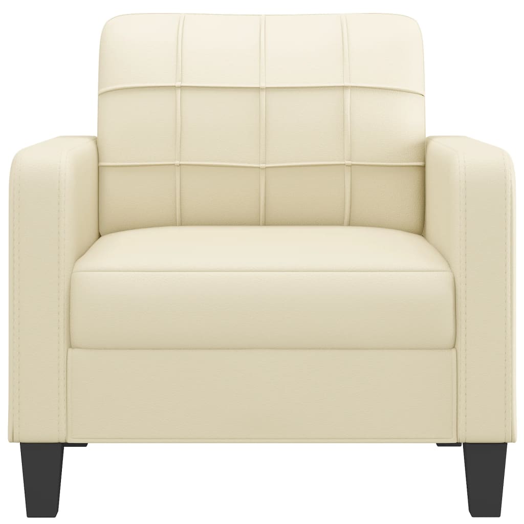 Fauteuil 60 cm kunstleer crèmekleurig Banken | Creëer jouw Trendy Thuis | Gratis bezorgd & Retour | Trendy.nl