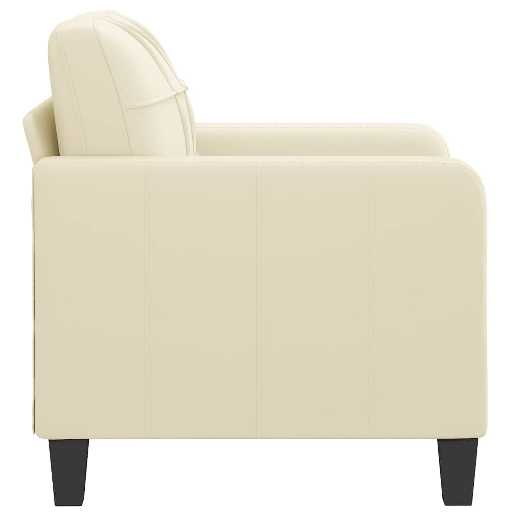 Fauteuil 60 cm kunstleer crèmekleurig Banken | Creëer jouw Trendy Thuis | Gratis bezorgd & Retour | Trendy.nl