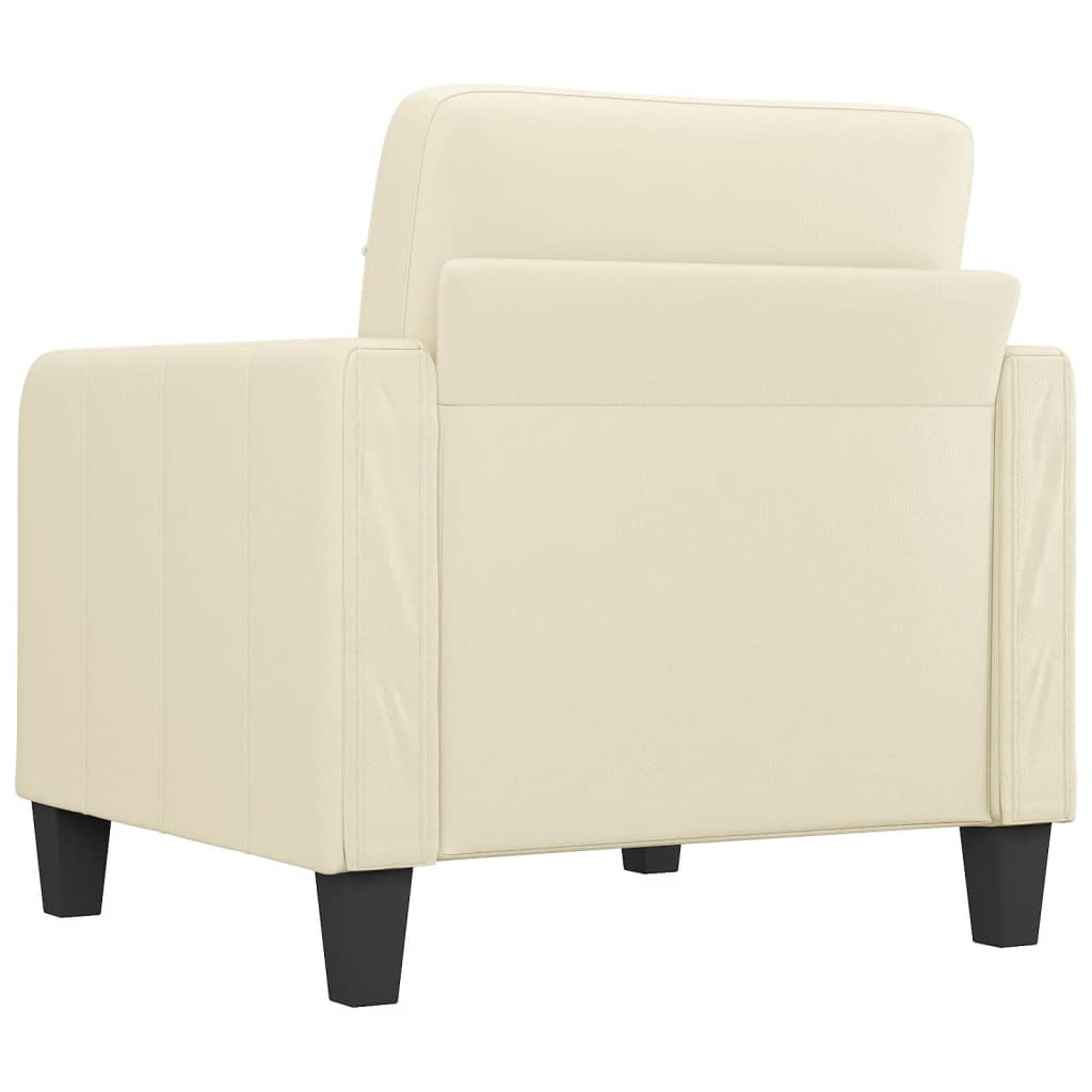 Fauteuil 60 cm kunstleer crèmekleurig Banken | Creëer jouw Trendy Thuis | Gratis bezorgd & Retour | Trendy.nl