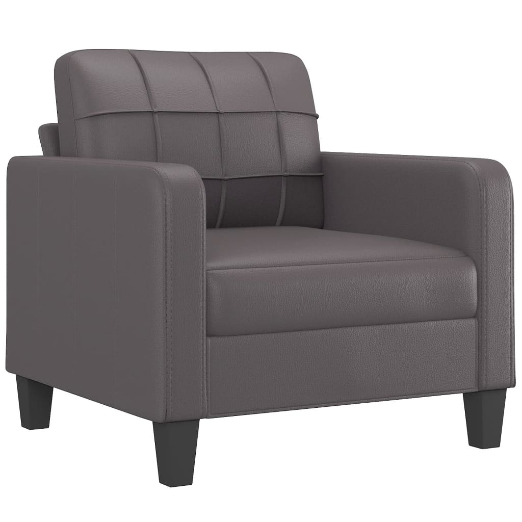 Fauteuil 60 cm kunstleer grijs Banken | Creëer jouw Trendy Thuis | Gratis bezorgd & Retour | Trendy.nl