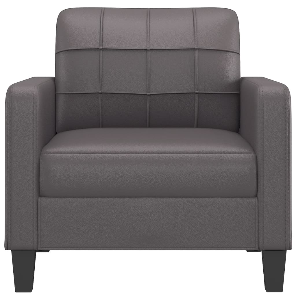 Fauteuil 60 cm kunstleer grijs Banken | Creëer jouw Trendy Thuis | Gratis bezorgd & Retour | Trendy.nl