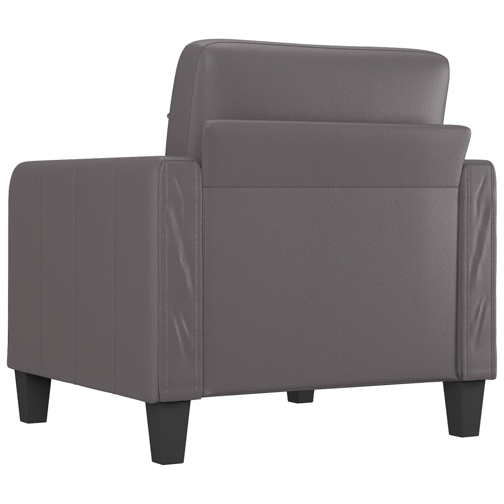 Fauteuil 60 cm kunstleer grijs Banken | Creëer jouw Trendy Thuis | Gratis bezorgd & Retour | Trendy.nl