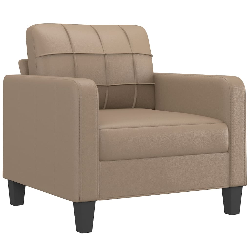 Fauteuil 60 cm kunstleer cappuccinokleurig Banken | Creëer jouw Trendy Thuis | Gratis bezorgd & Retour | Trendy.nl