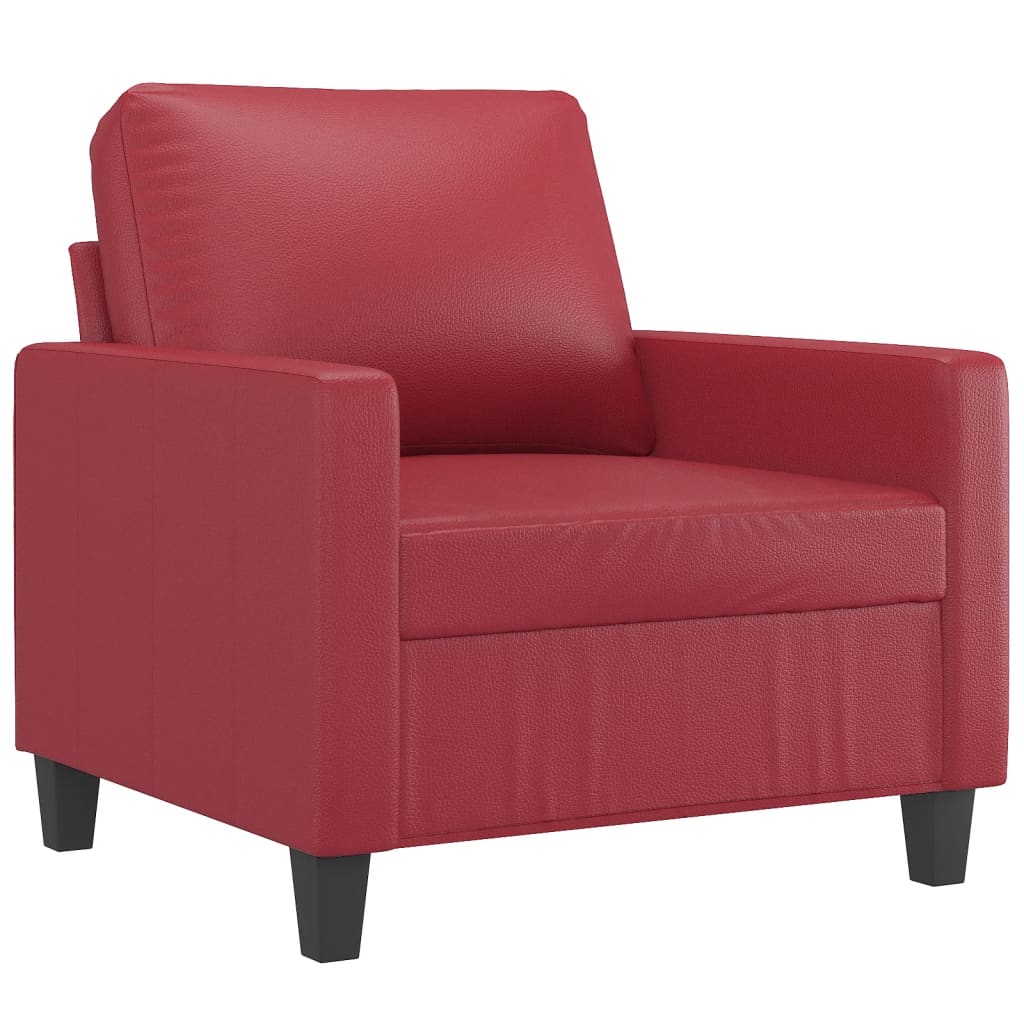 Fauteuil 60 cm kunstleer wijnrood Banken | Creëer jouw Trendy Thuis | Gratis bezorgd & Retour | Trendy.nl