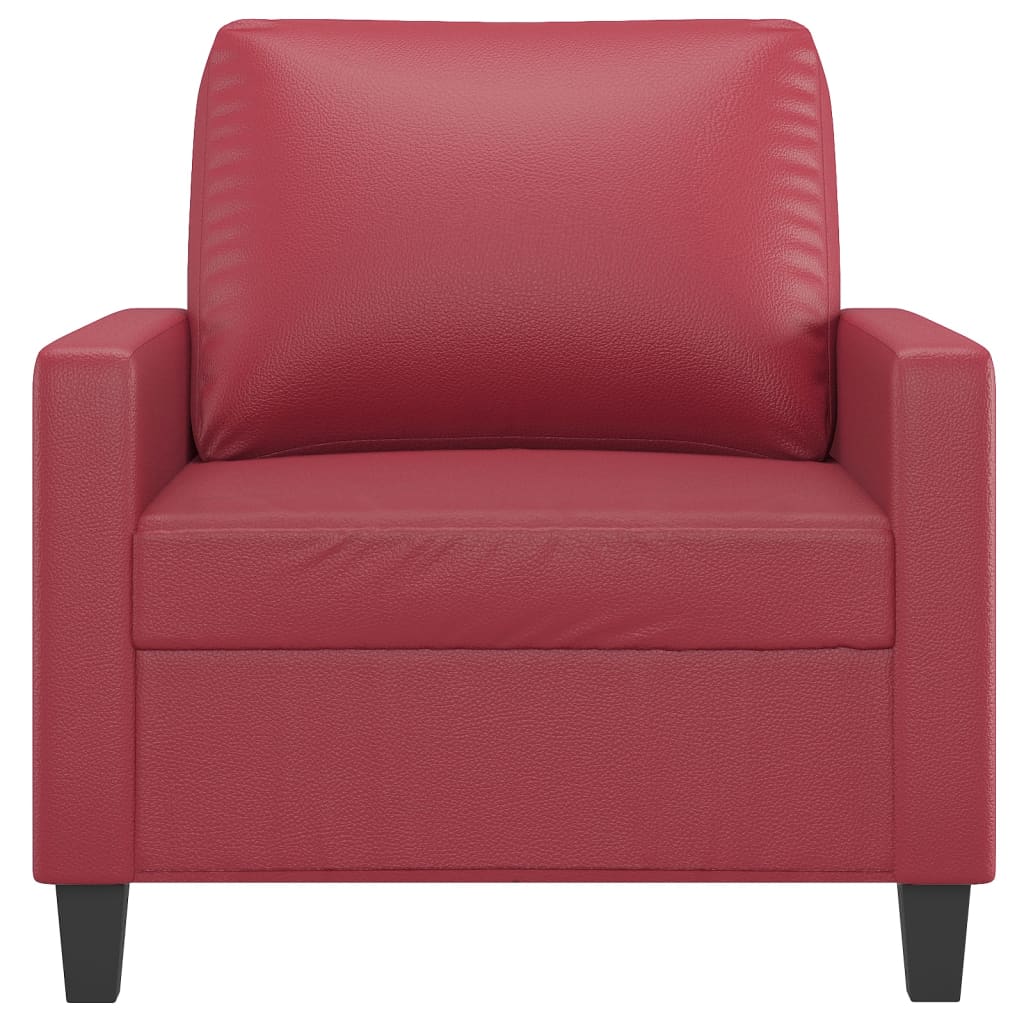 Fauteuil 60 cm kunstleer wijnrood Banken | Creëer jouw Trendy Thuis | Gratis bezorgd & Retour | Trendy.nl