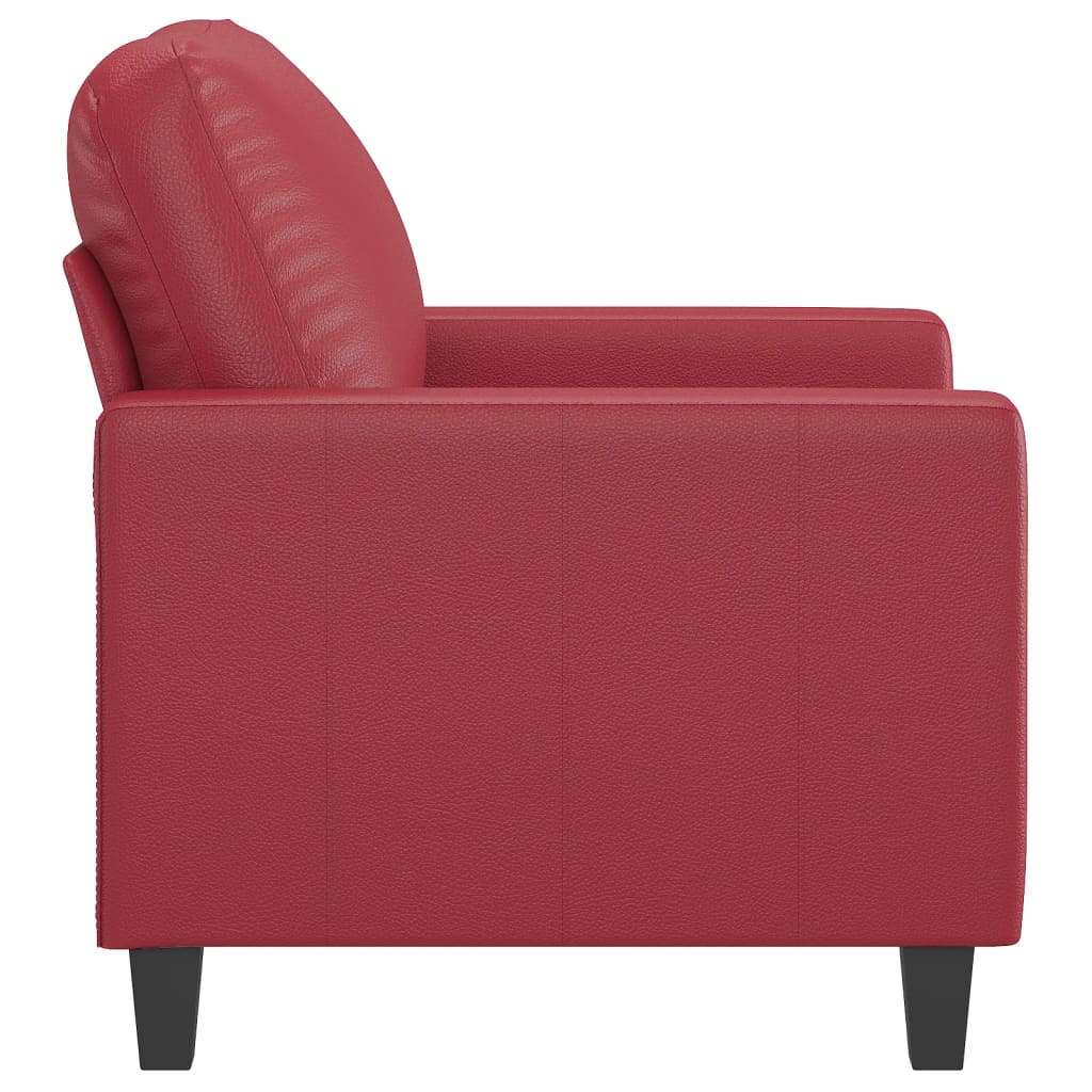 Fauteuil 60 cm kunstleer wijnrood Banken | Creëer jouw Trendy Thuis | Gratis bezorgd & Retour | Trendy.nl