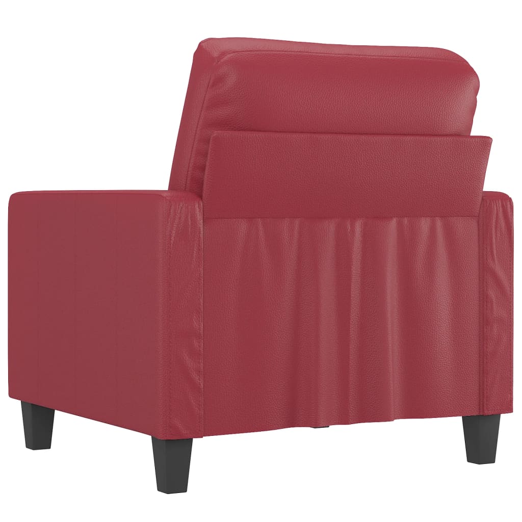 Fauteuil 60 cm kunstleer wijnrood Banken | Creëer jouw Trendy Thuis | Gratis bezorgd & Retour | Trendy.nl