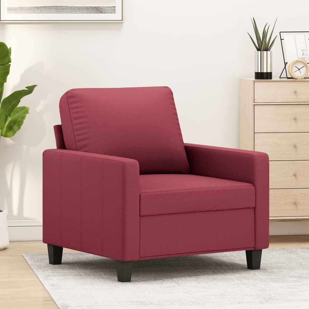 Fauteuil 60 cm kunstleer wijnrood Banken | Creëer jouw Trendy Thuis | Gratis bezorgd & Retour | Trendy.nl