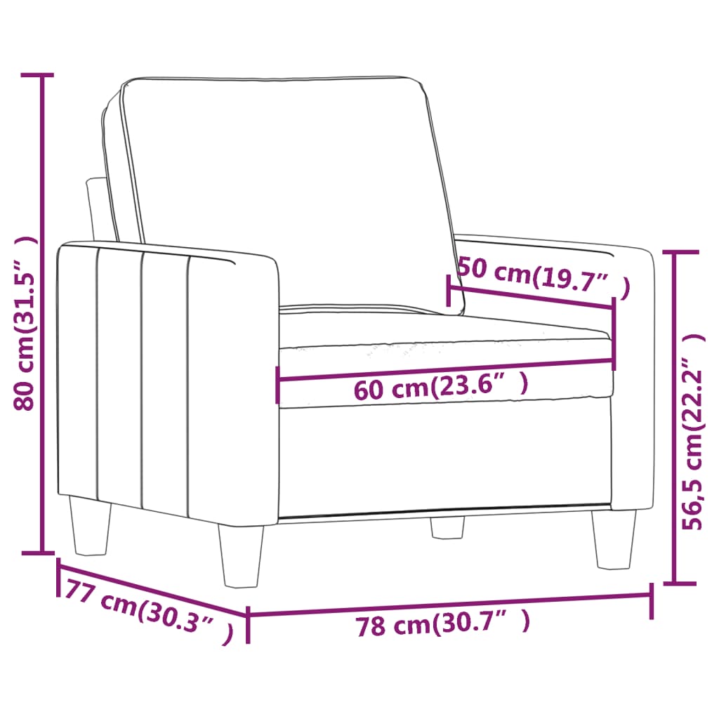 Fauteuil 60 cm stof donkergrijs Banken | Creëer jouw Trendy Thuis | Gratis bezorgd & Retour | Trendy.nl