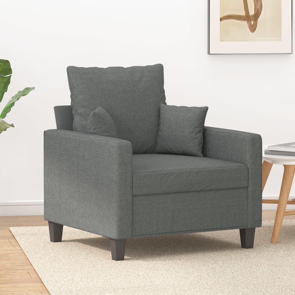 Fauteuil 60 cm stof donkergrijs Banken | Creëer jouw Trendy Thuis | Gratis bezorgd & Retour | Trendy.nl