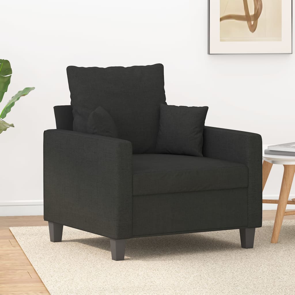 Fauteuil 60 cm stof zwart Banken | Creëer jouw Trendy Thuis | Gratis bezorgd & Retour | Trendy.nl