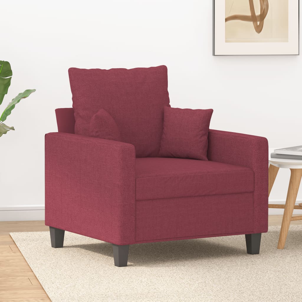 Fauteuil 60 cm stof wijnrood Banken | Creëer jouw Trendy Thuis | Gratis bezorgd & Retour | Trendy.nl