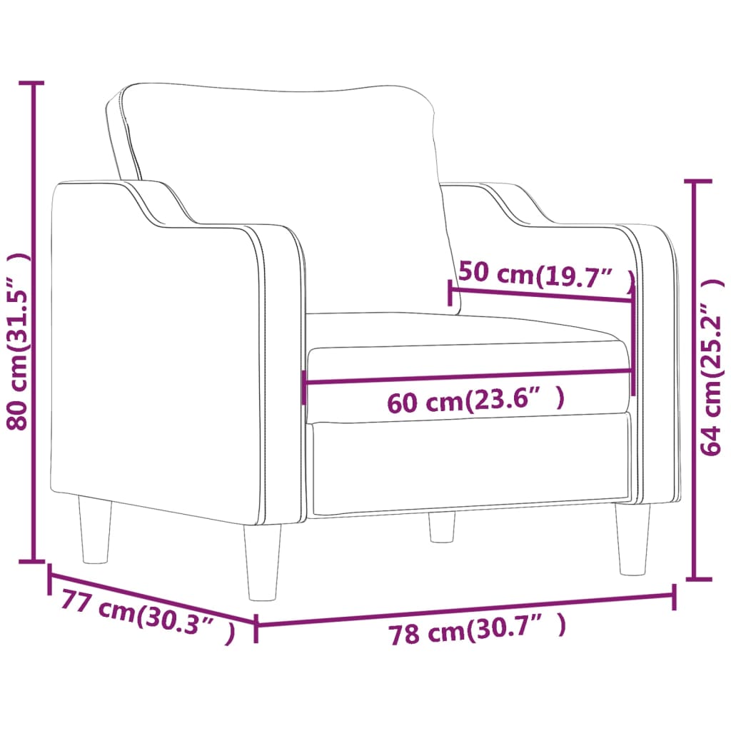 Fauteuil 60 cm stof lichtgrijs Banken | Creëer jouw Trendy Thuis | Gratis bezorgd & Retour | Trendy.nl