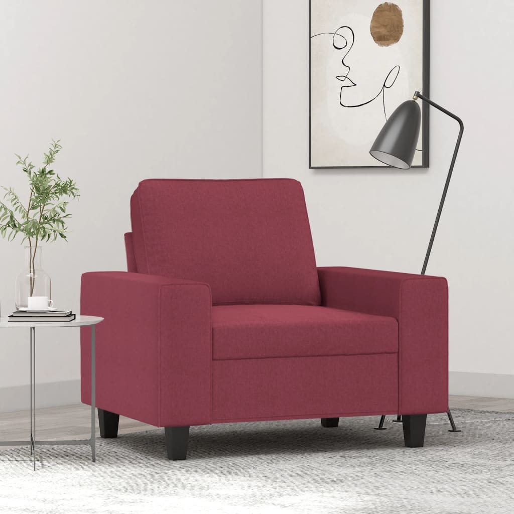 Fauteuil 60 cm stof wijnrood Banken | Creëer jouw Trendy Thuis | Gratis bezorgd & Retour | Trendy.nl