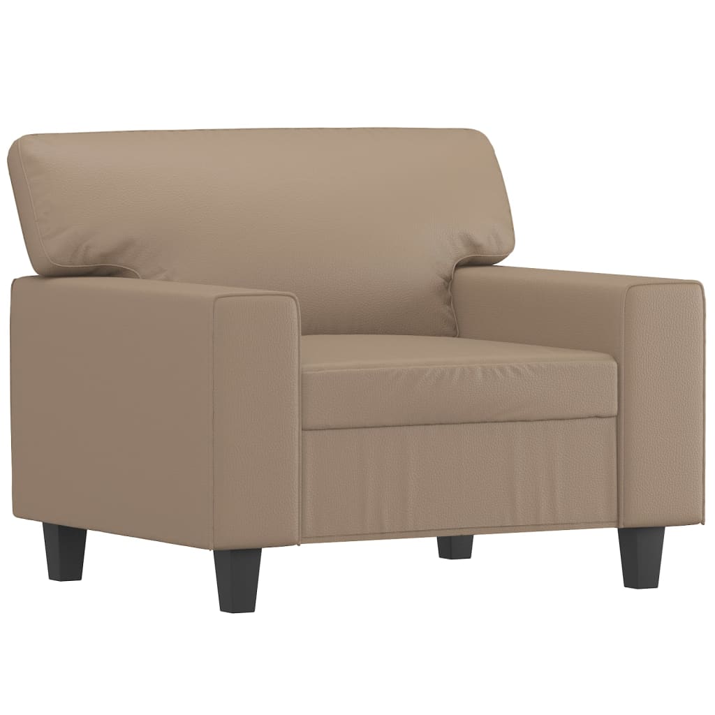 Fauteuil 60 cm kunstleer cappuccinokleurig Banken | Creëer jouw Trendy Thuis | Gratis bezorgd & Retour | Trendy.nl