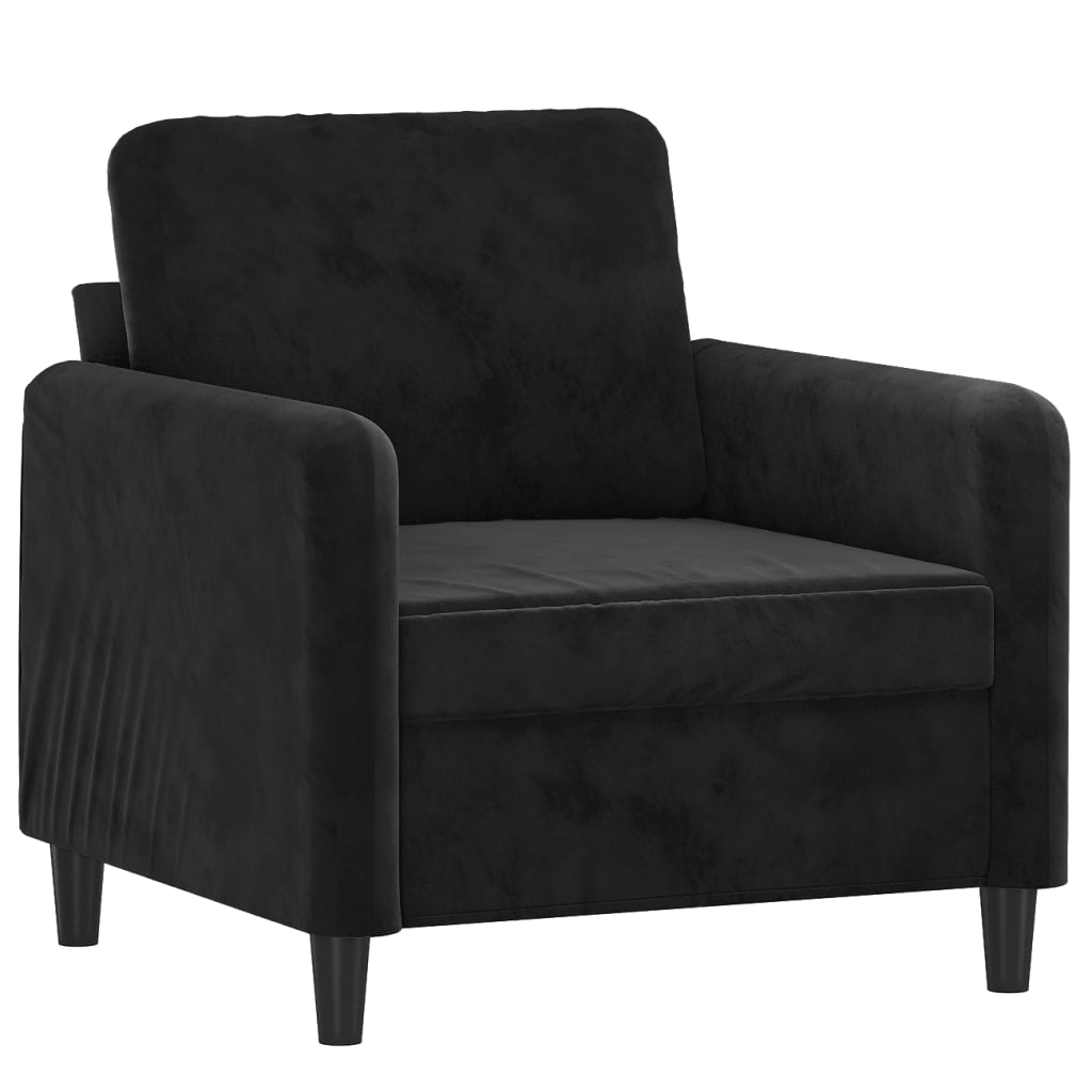 Fauteuil 60 cm fluweel zwart Banken | Creëer jouw Trendy Thuis | Gratis bezorgd & Retour | Trendy.nl