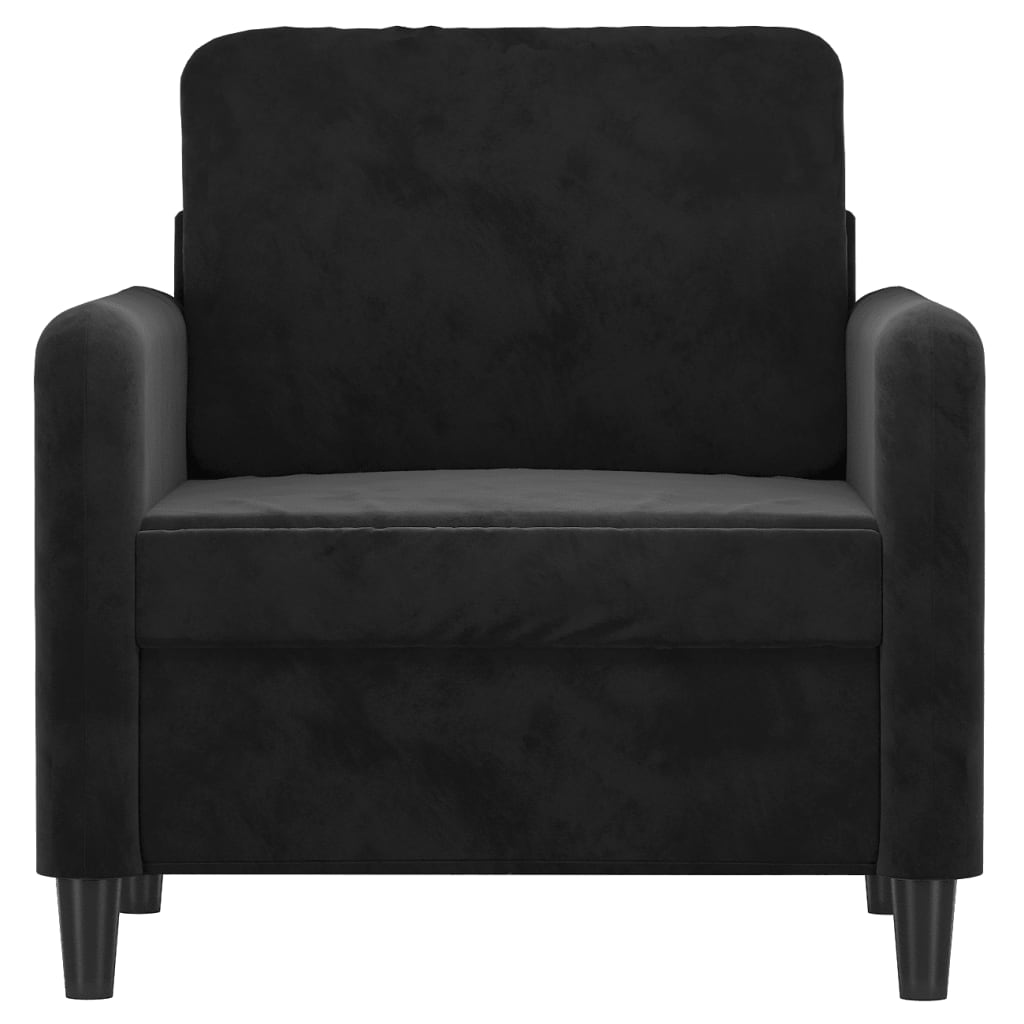 Fauteuil 60 cm fluweel zwart Banken | Creëer jouw Trendy Thuis | Gratis bezorgd & Retour | Trendy.nl