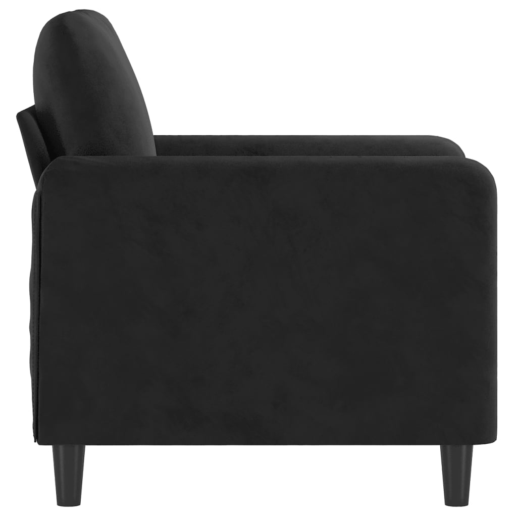 Fauteuil 60 cm fluweel zwart Banken | Creëer jouw Trendy Thuis | Gratis bezorgd & Retour | Trendy.nl