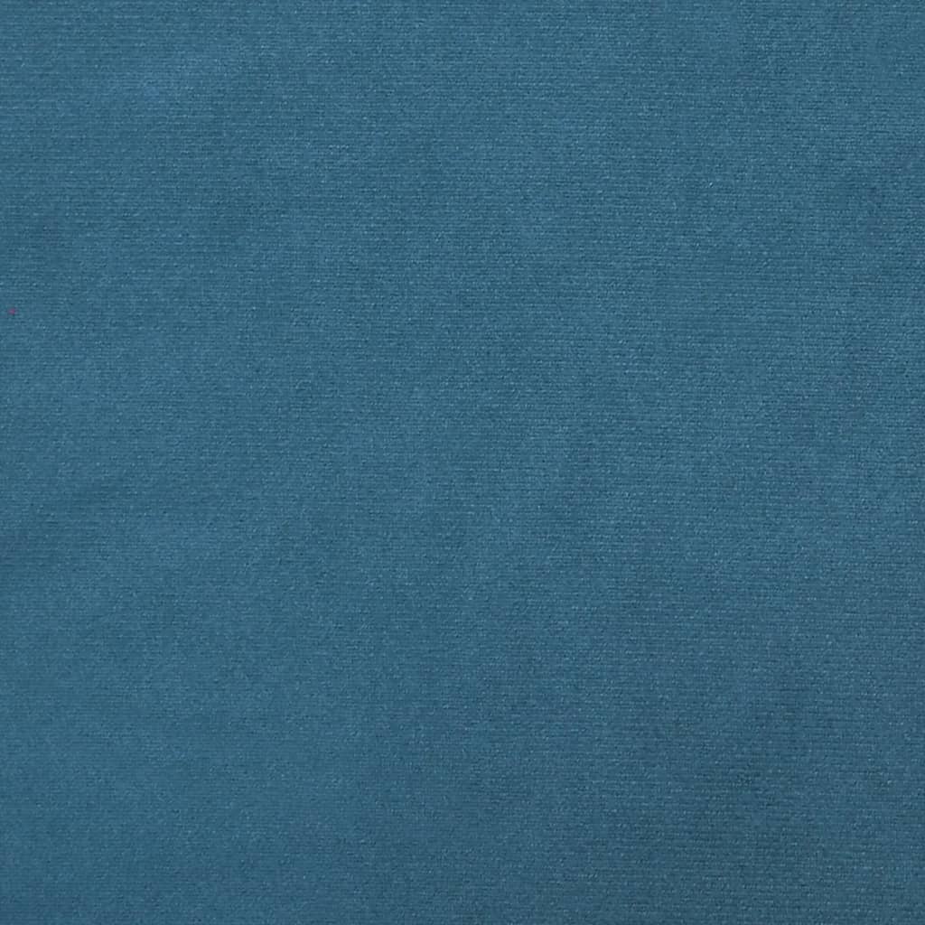 Driezitsbank 180 cm fluweel blauw