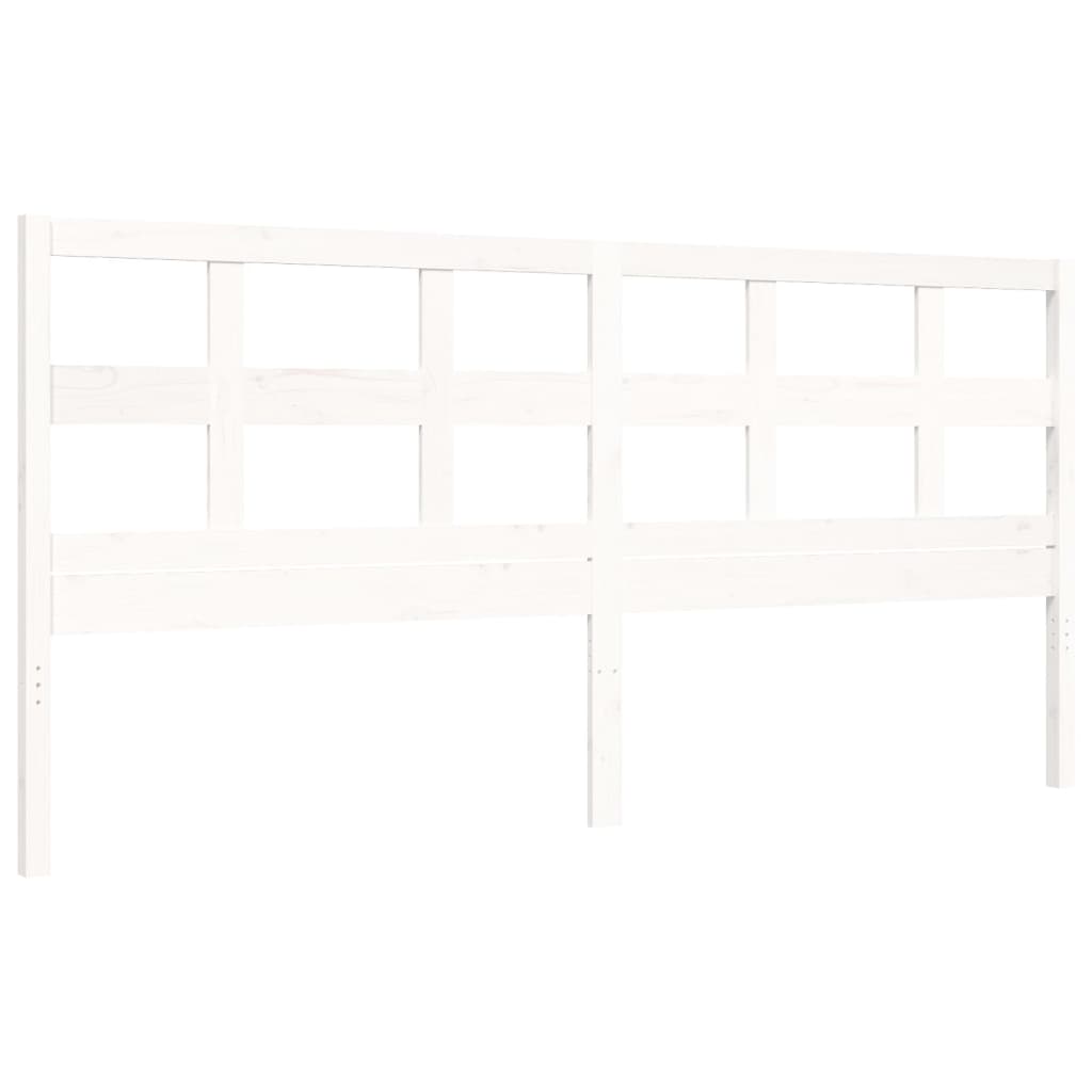 Bedframe met hoofdbord massief hout wit Bedden & bedframes | Creëer jouw Trendy Thuis | Gratis bezorgd & Retour | Trendy.nl