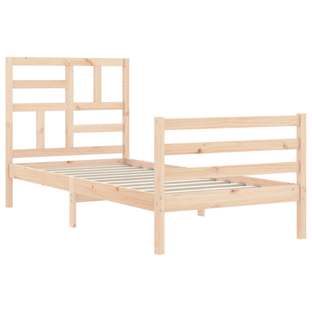 Bedframe met hoofdbord massief hout Bedden & bedframes | Creëer jouw Trendy Thuis | Gratis bezorgd & Retour | Trendy.nl