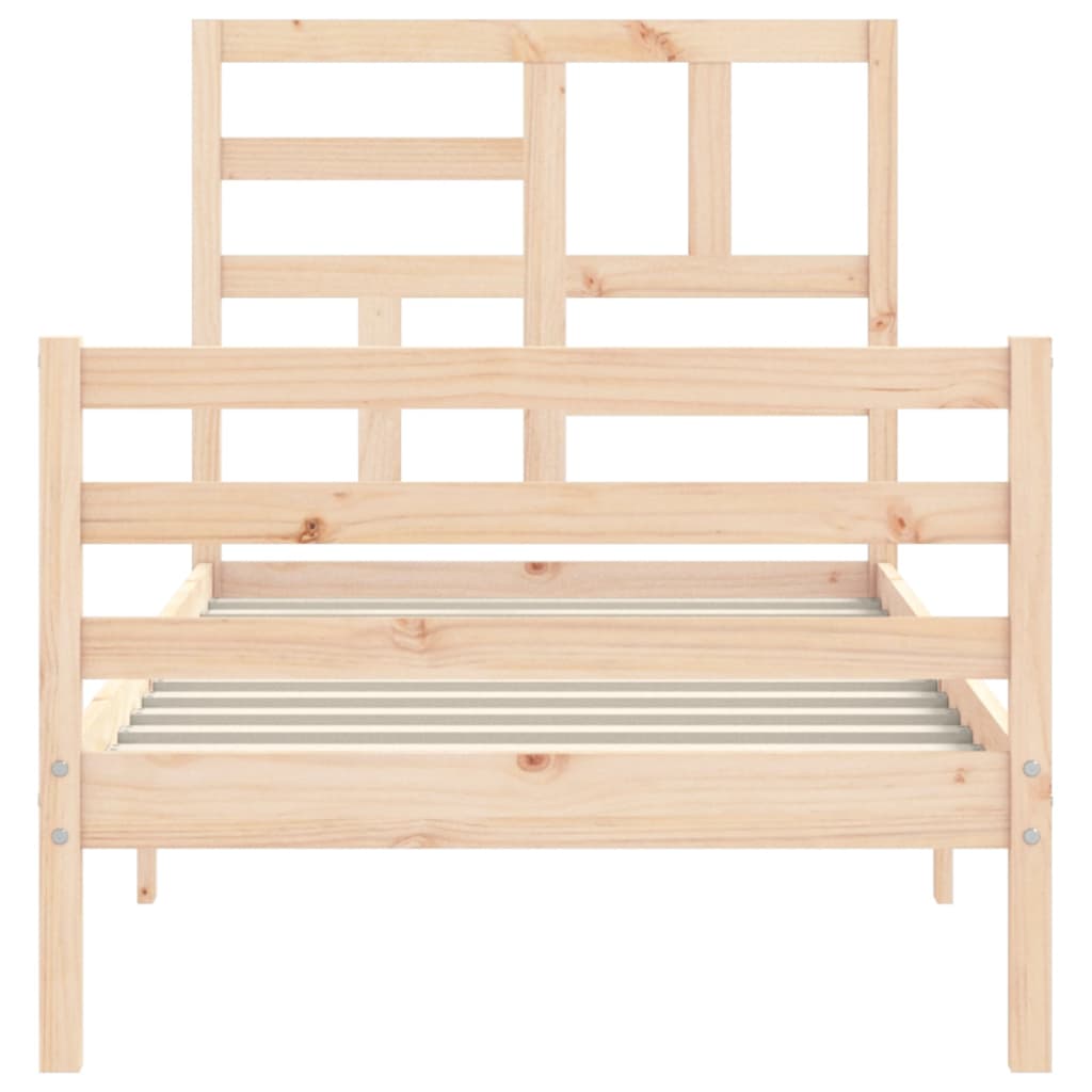 Bedframe met hoofdbord massief hout Bedden & bedframes | Creëer jouw Trendy Thuis | Gratis bezorgd & Retour | Trendy.nl