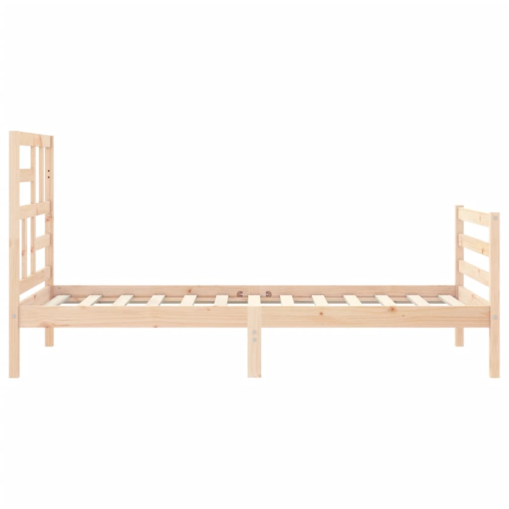 Bedframe met hoofdbord massief hout Bedden & bedframes | Creëer jouw Trendy Thuis | Gratis bezorgd & Retour | Trendy.nl